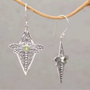New Peridot Dragonfly Earrings